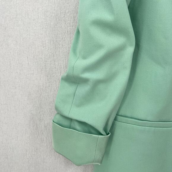 ALICE AND OLIVIA Denny Notch Collar Roll Cuff Blazer Womens Small Mint Green - Picture 12 of 16